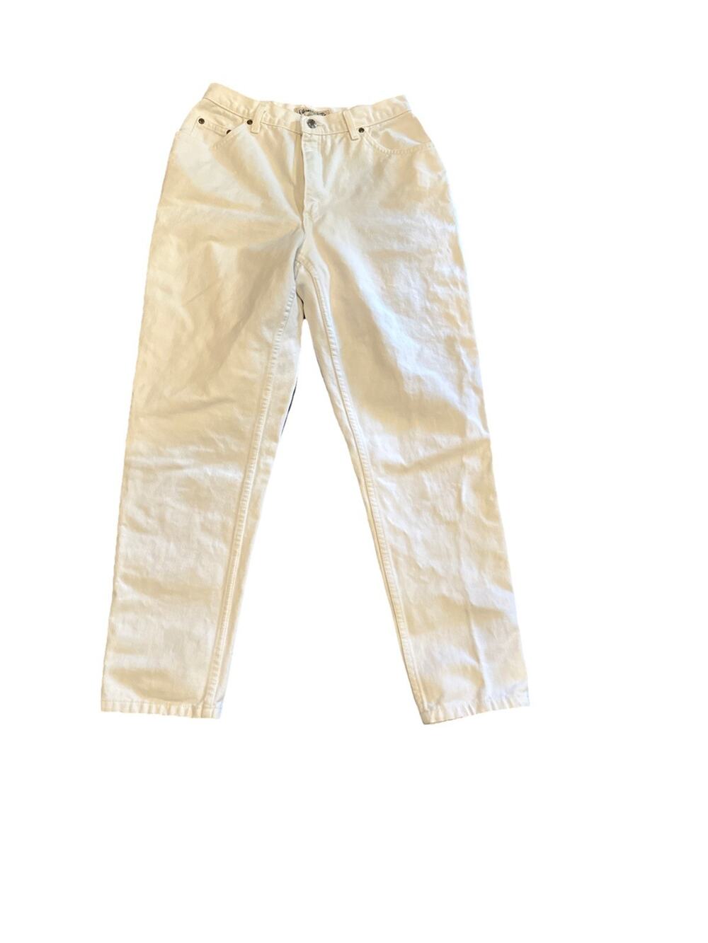 St. John's Bay Jeans Women's 12 White Light Wash Straight Leg Jeans